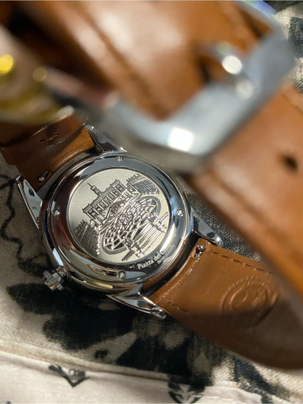 Filippo Loreti Men's Silver Dial Brown Leather Watch